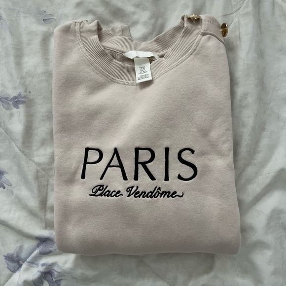 H&M cream Paris crewneck - Picture 3 of 4